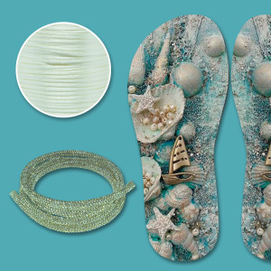 Lonita Conchas e Tubo de Strass Cristal