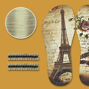 Piercing Plaquinha Preto e Lonita Torre Eiffel