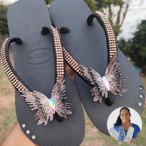 Chinelo com Cabedal Lia - Danielli Ferreira