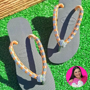 Chinelo Personalizado Meia Cana - Mileni Fernandes