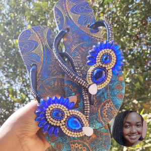 Chinelo com Cabedal Thaynara e Lonita Mandala - Celiana Silva