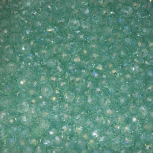 Cristal de Vidro, Rondel, 04mm, Tiffany Transparente