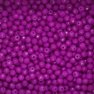 Cristal de Vidro, Rondel, 04mm, Rosa Pink