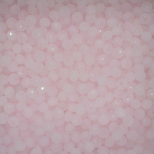 Cristal de Vidro, Rondel, 04mm, Rosa Quartzo