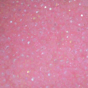 Cristal de Vidro, Rondel, 04mm, Rosa Transparente Furtacor