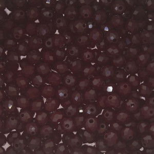 Cristal de Vidro, Rondel, 06mm, Vinho