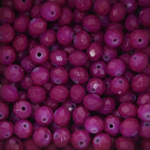 Cristal de Vidro, Rondel, 08mm, Pink Escuro