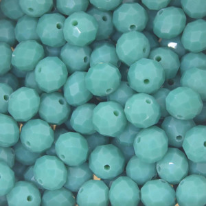 Cristal de Vidro, Rondel, 10mm, Turquesa
