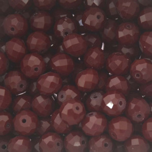 Cristal de Vidro, Rondel, 10mm, Vinho