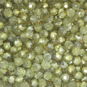 Cristal de Vidro, 06mm, Mesclado Metalizado/Transparente Verde Pistache
