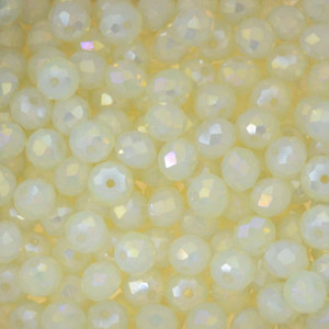 Cristal de Vidro, 08mm, Perolado Branco