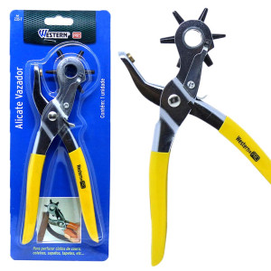 Alicate Vazador, Cabeça Giratória com 6 Furadores, Cabo Emborrachado, Western Pro