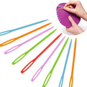 Agulha de Tapeçaria de Plástico, 7cm, para Crochê