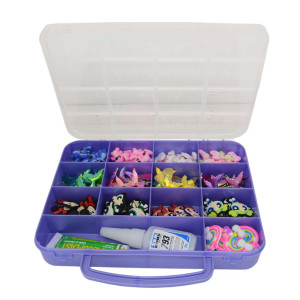 Maleta Organizadora, 14 Divisórias, Lilás/Transparente