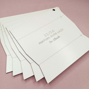 Molde MDF, Pantufa Slide Laço de Pelúcia