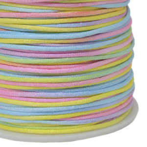 Fio de Seda, 1mm, Mesclado Pastel Candy