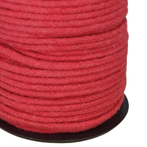 Cordão de Algodão com Alma, 3mm, Vermelho