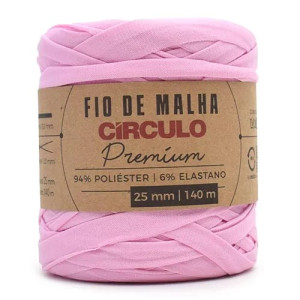 Fio de Malha Premium, 25mm, Rosa Algodão