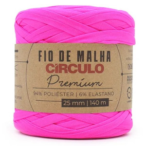 Fio de Malha Premium, 25mm, Rosa Tropical