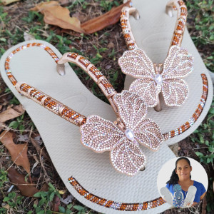 Chinelo com Cabedal Sara - Danielli Ferreira