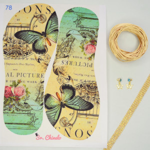 Kit Borboleta Floral AF001