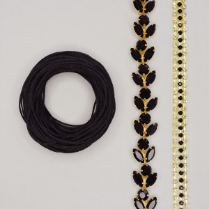 Kit Cabedal Metro Íris, Banhado, Preto