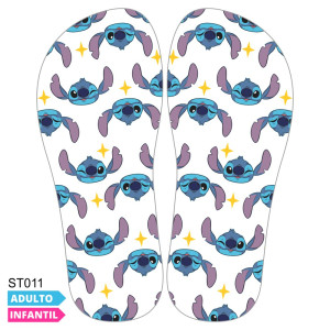 Lonita Sublimada, Stitch, Azul/Branco