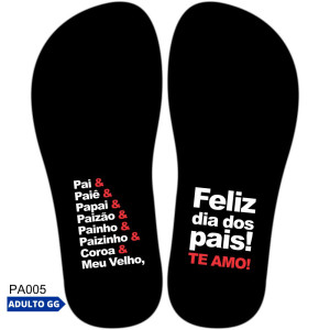 Lonita Sublimada, Adulto GG, Pai & Paiê &, Preto/Branco/Vermelho