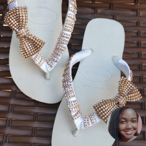 Chinelo Customizado Laço - Celiana Silva