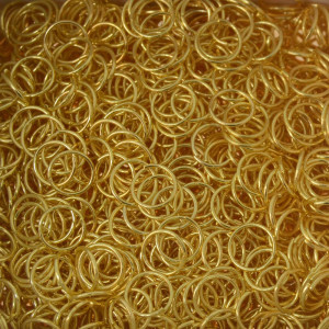 Argolinha de Metal, 08mm, Ouro