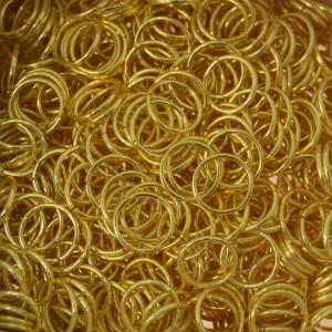 Argolinha de Metal, 10mm, Ouro