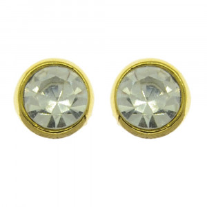 Piercing de Rebite, Ponto de Luz 8mm, Ouro, Cristal