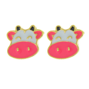 Piercing de Rebite, Vaquinha Rosto, Rosa Pink