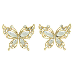 Piercing de Garra, Borboleta, Ouro, Cristal