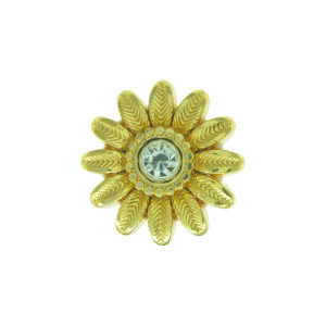 Passante, Flor, Ouro/Cristal