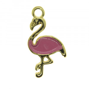Pingente, Flamingo, Ouro