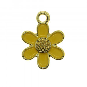 Pingente, Flor, Ouro, Amarelo