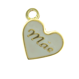 Pingente, Coração Mãe, Branco