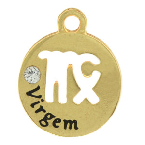 Pingente, Signo Virgem, Ouro