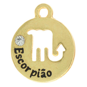 Pingente, Signo Escorpião, Ouro