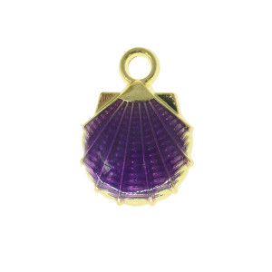 Pingente, Concha, Ouro/Roxo