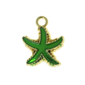 Pingente, Estrela do Mar, Ouro/Verde