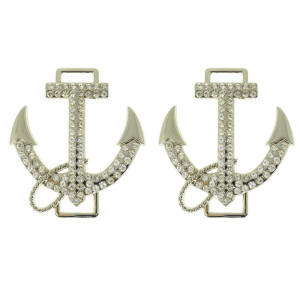 Piercing de Passantes, Âncora, Prata, Cristal