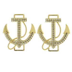 Piercing de Passantes, Âncora, Ouro, Cristal