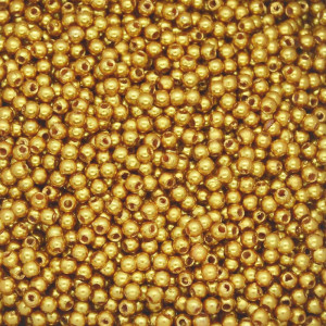Pérola ABS, 03mm, Amarelo Dourado