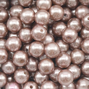 Pérola ABS, 10mm, Marrom