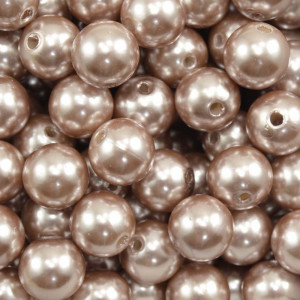 Pérola ABS, 12mm, Marrom