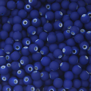 Pérola Emborrachada, 06mm, Azul Marinho