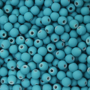 Pérola Emborrachada, 06mm, Verde Turquesa