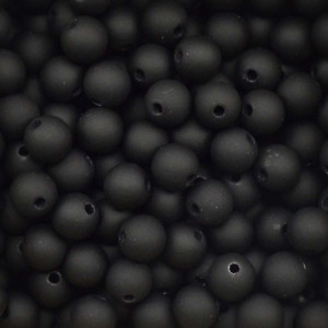 Pérola Emborrachada, 08mm, Preto